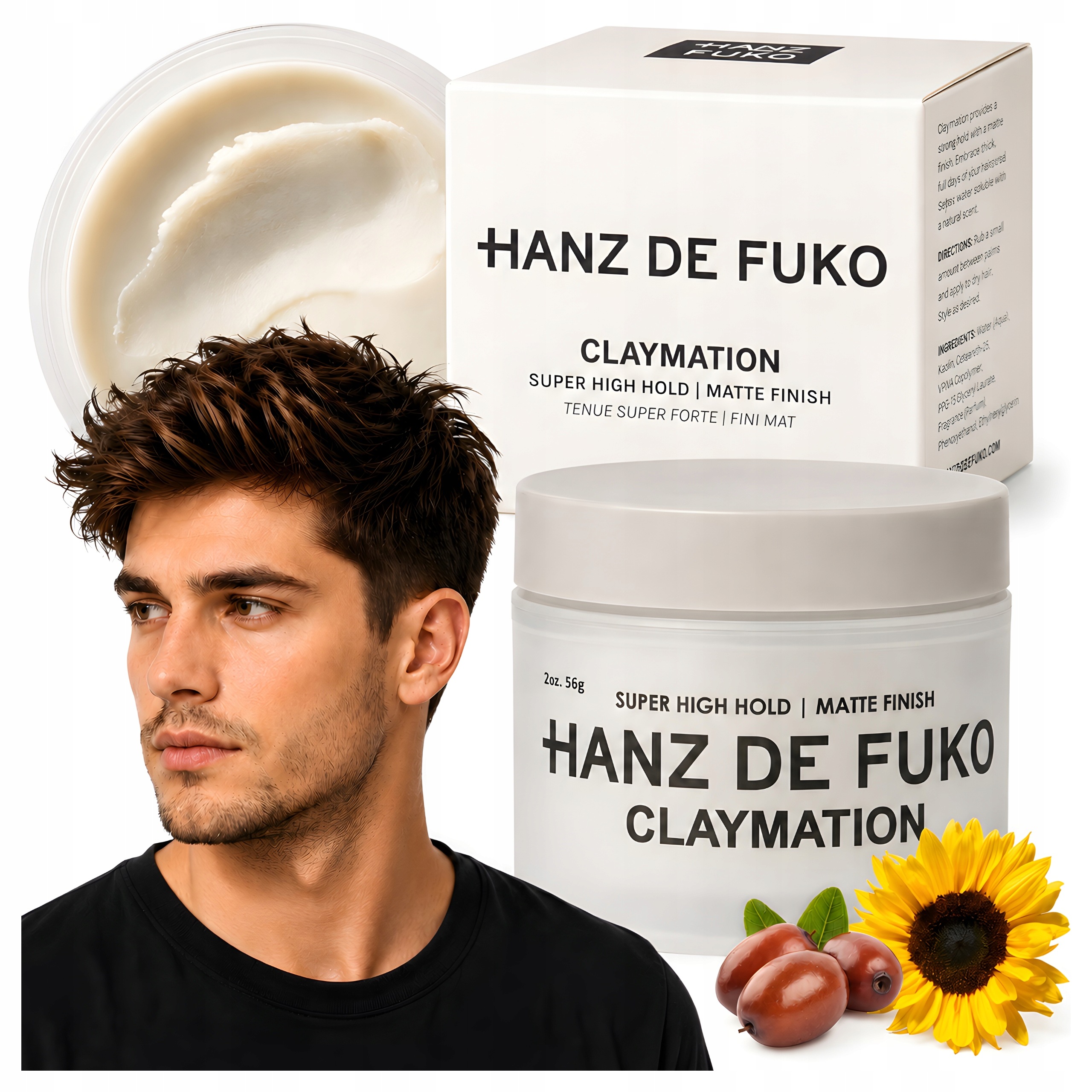 Glinka Do Włosów Hanz De Fuko Claymation Mocny Chwyt i Matowy Efekt 60ml