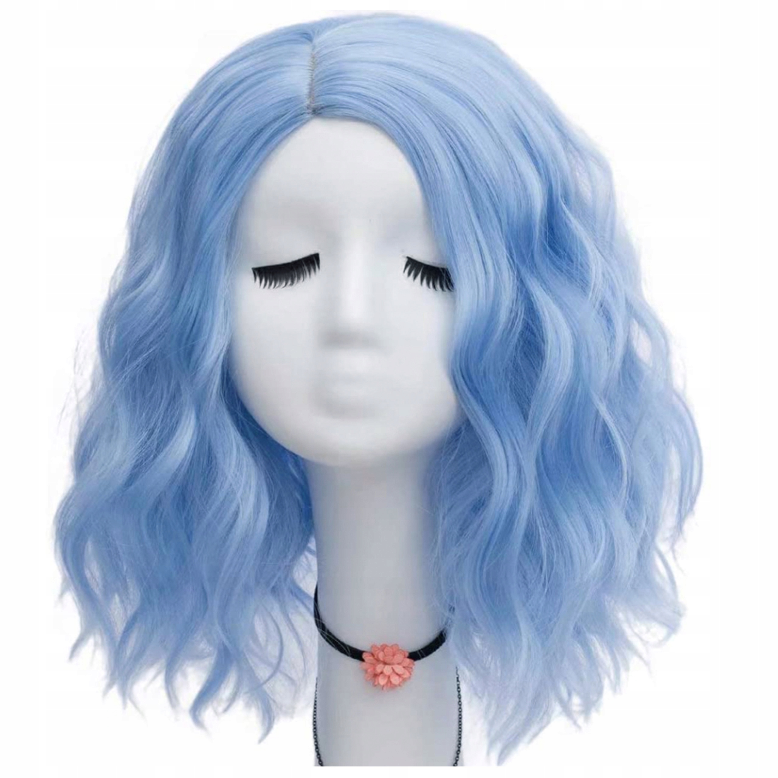 

Peruka cosplay Niebieska glam rock 40cm anime fale