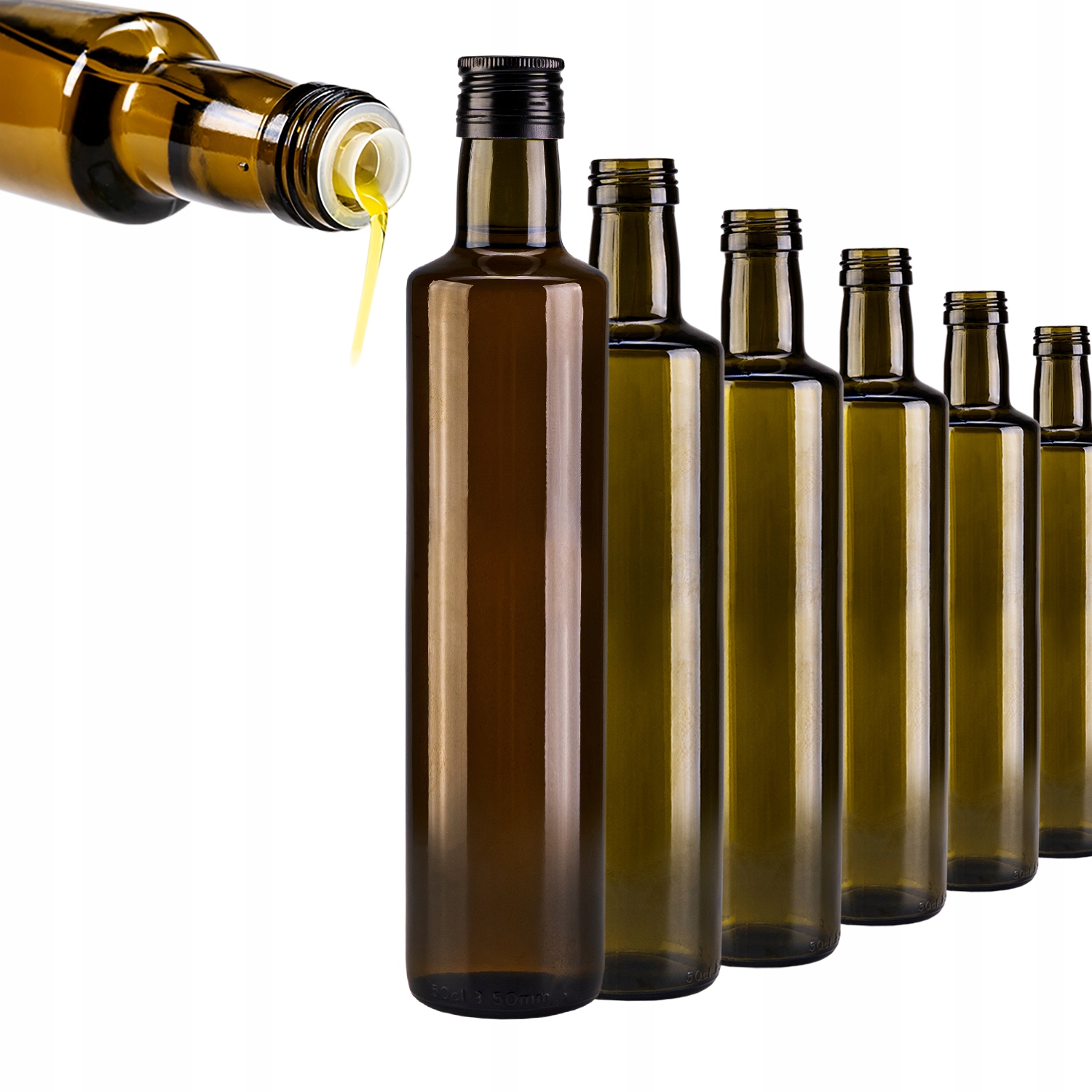 40x Láhev Na Víno Dorica 500ML Tmavé Sklo Láhev Na Olej Likéry