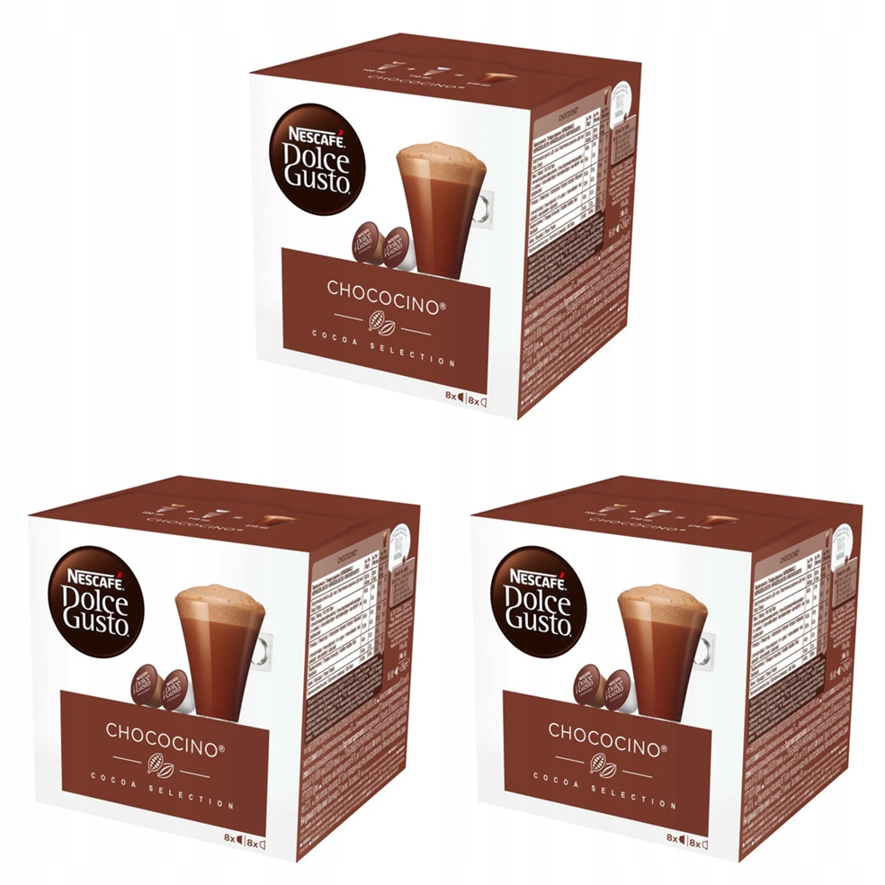 Levně Kapsle Nescafè Dolce Gusto Chococino 3x16 (48ks) Čokoládové