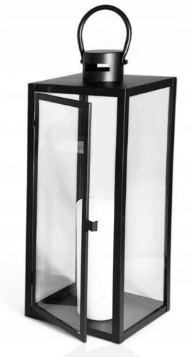 Lampa Glamour lucerna 63 cm černá