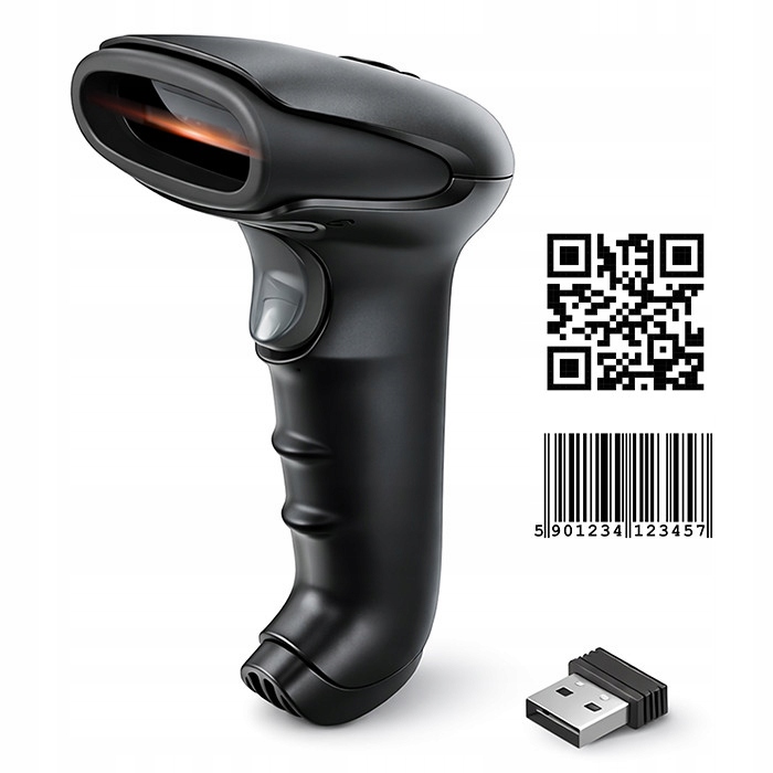 Bezdrátová čtečka kódů Qoltec 1D/2D Usb 2.4G – rychlé skenování