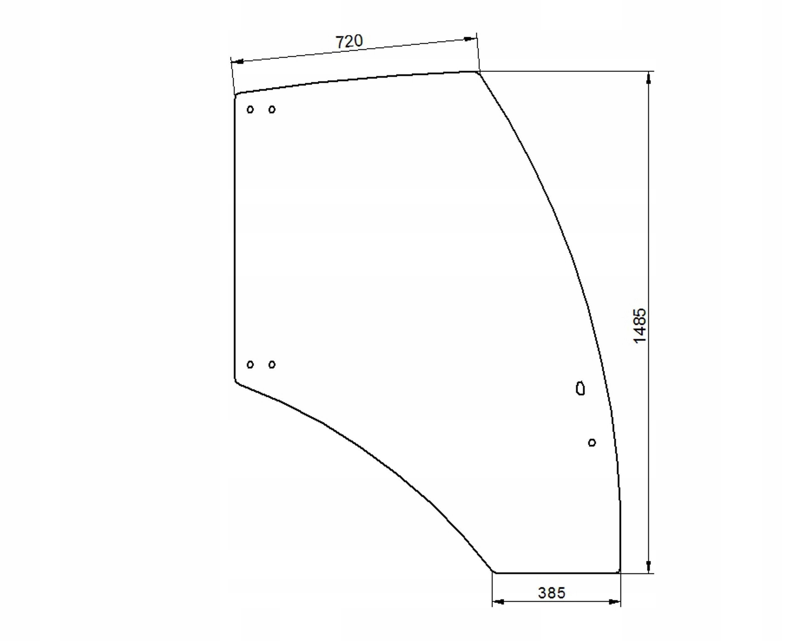 sklo Deutz Lamborghini Same dveře pravé 04418952