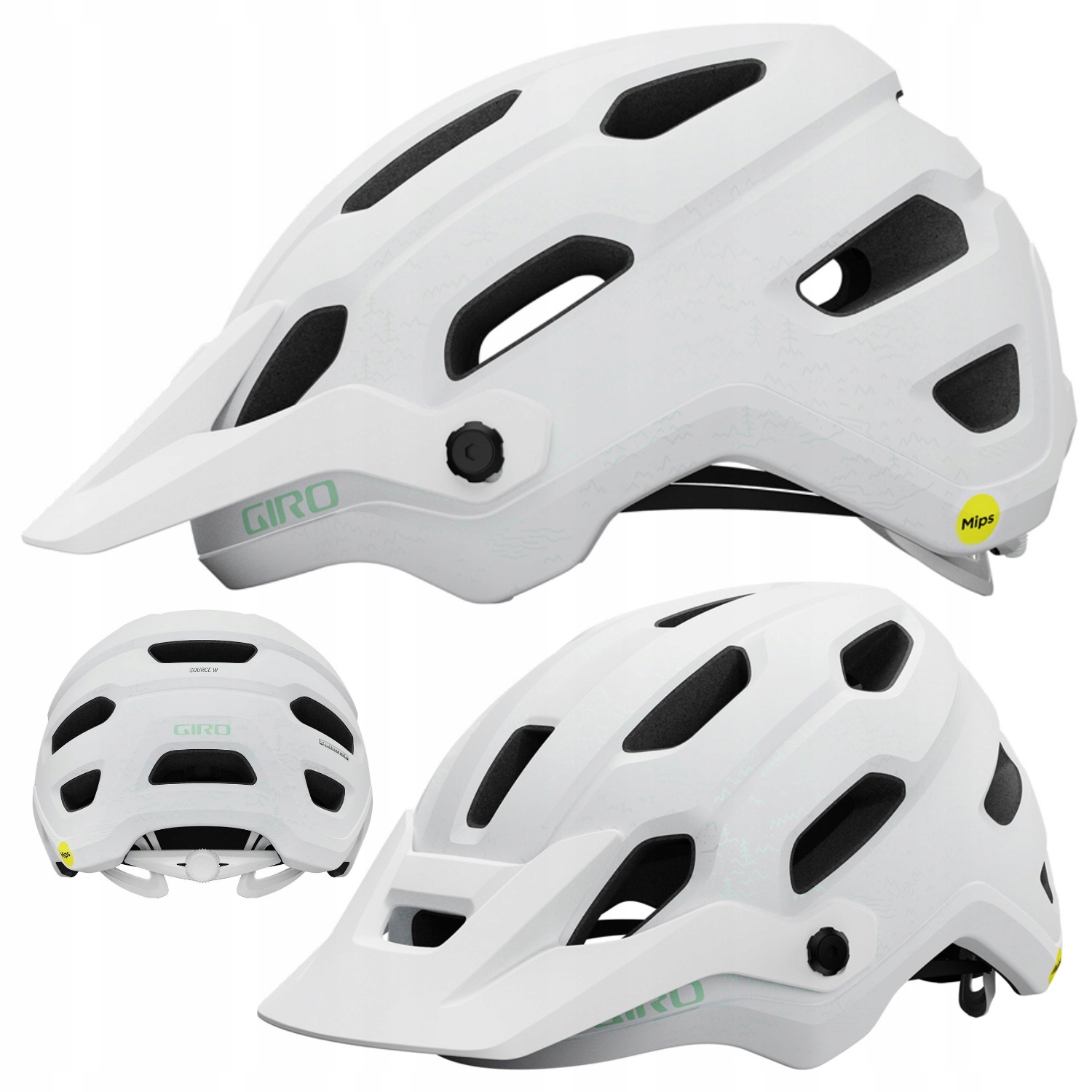 Přilba mtb Giro Source Integrated Mips W matná bílá