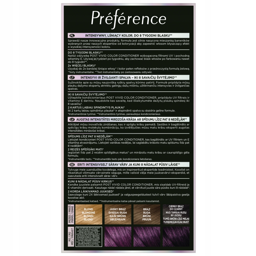 barva na vlasy Loreal Paris Preference Vivid Colors 3.161 Magnetic Plum