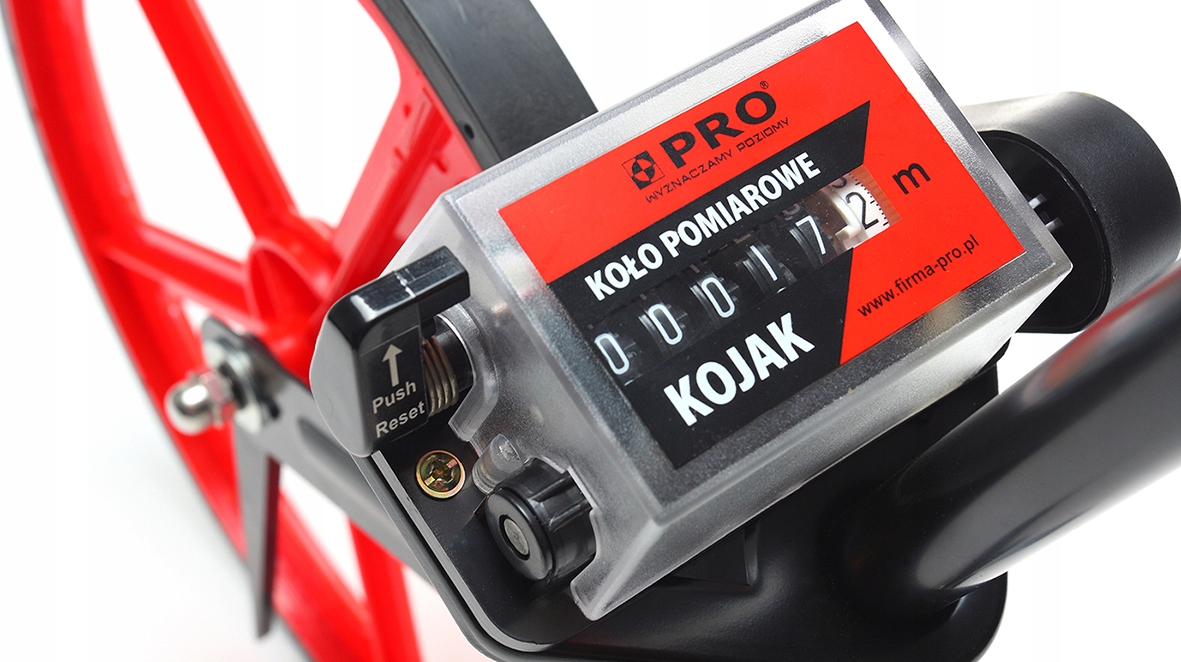 Koło pomiarowe drogomierz KP-001 KOJAK PRO Funkcje dodatkowe blokada pomiaru składanie zerowanie licznika