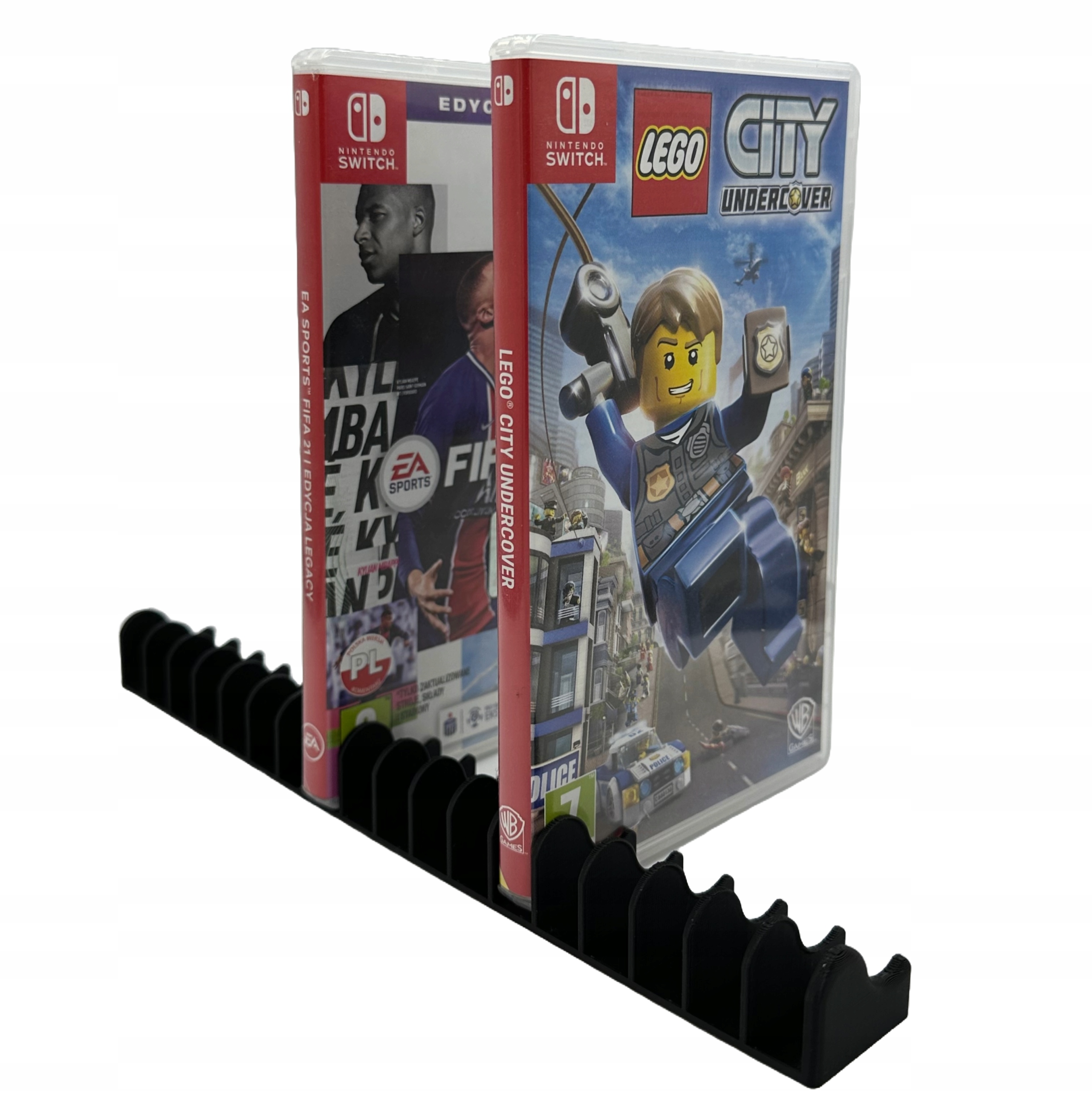 Stojak Podstawka Na Gry Płyty Nintendo Switch Nóżka 18 Miejsc Czarny
