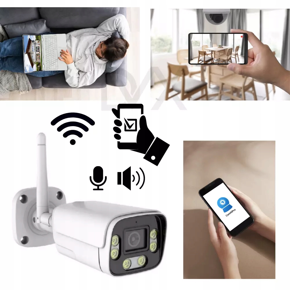 KAMERA WiFi ZEWNĘTRZNA TUBOWA SONY IP ZOOM 5MPx SD Waga produktu z opakowaniem jednostkowym 1 kg