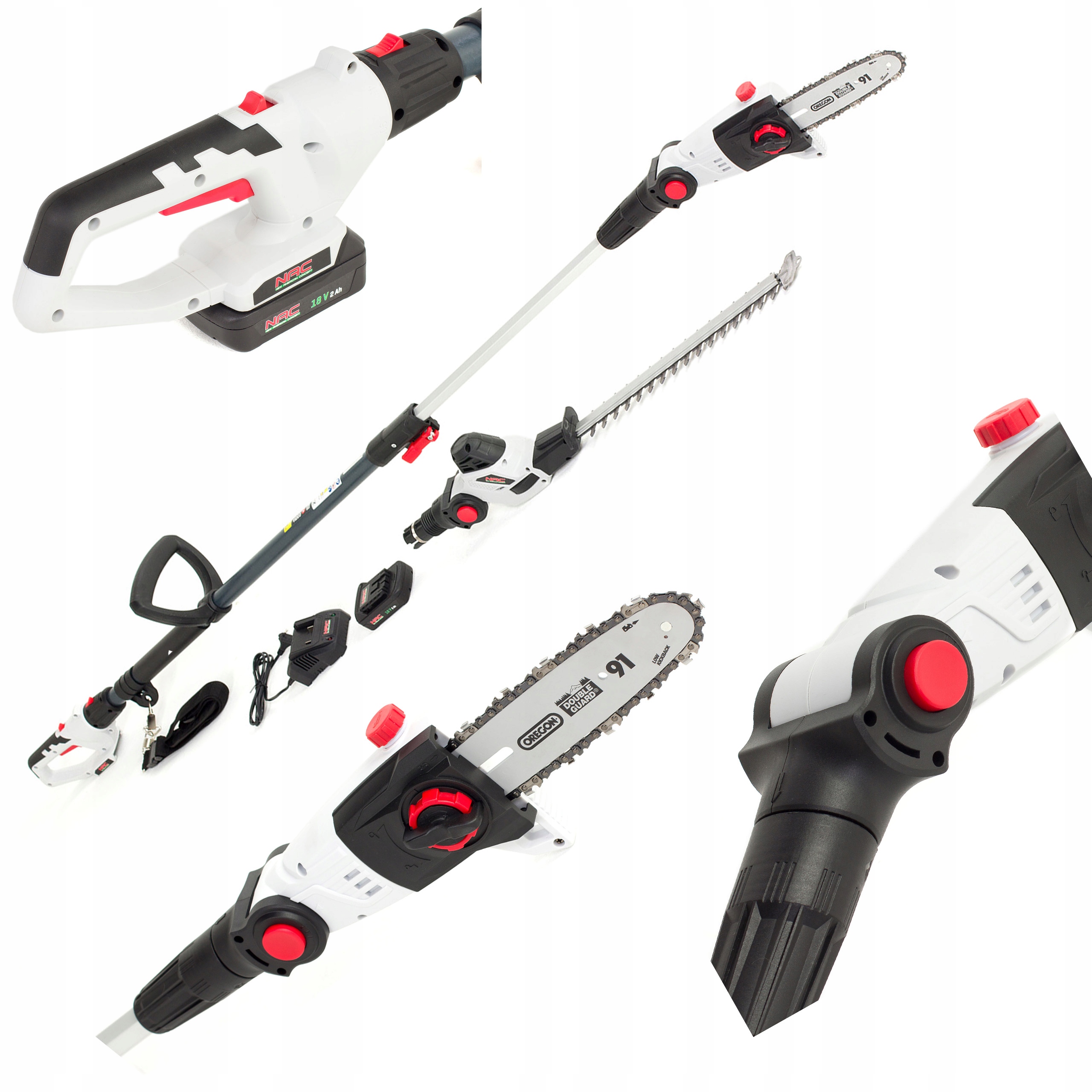 Nożyce Do Żywopłotu Zestaw 2W1 Pilarka Do Gałęzi Nac PHCB18-B20-S Ramię