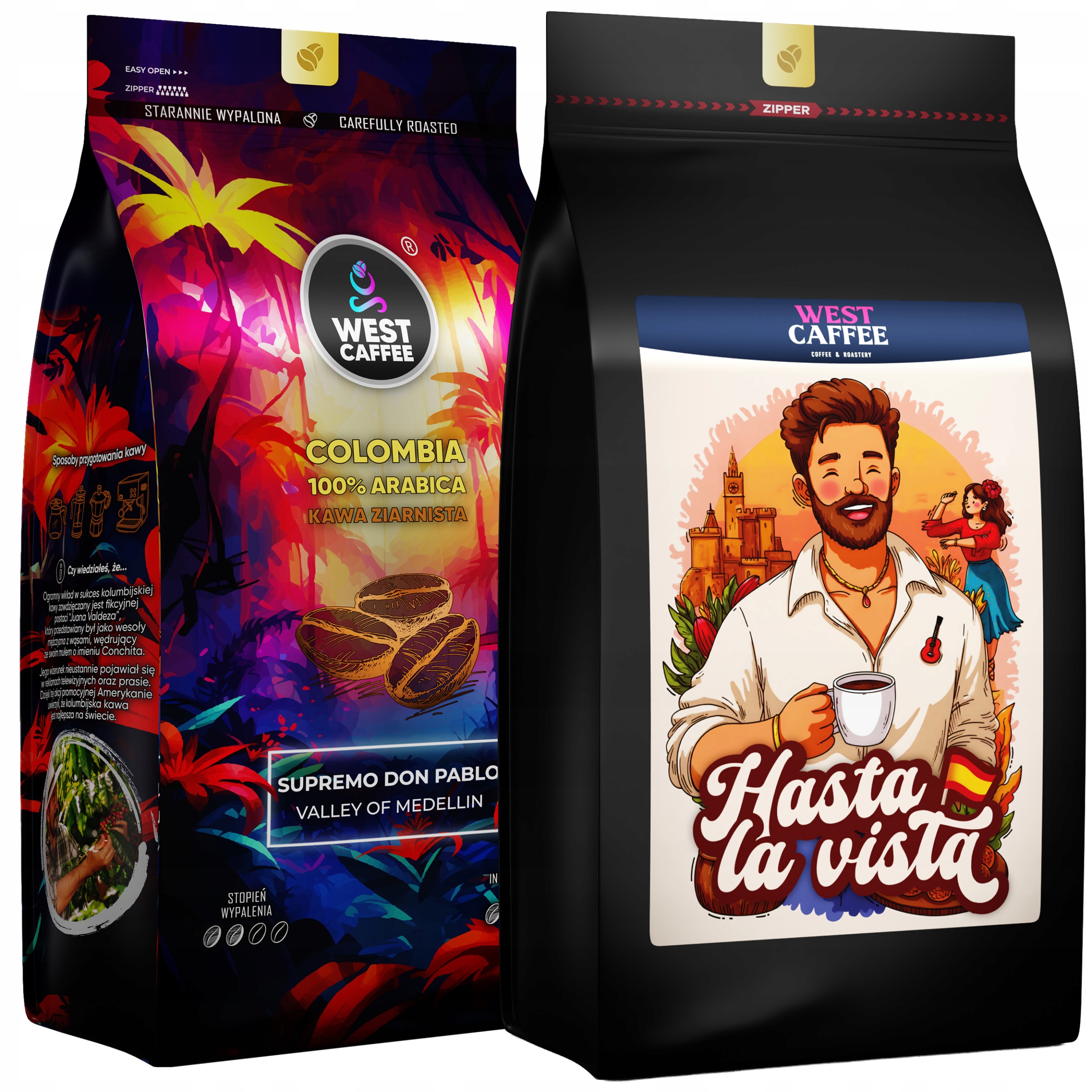 Levně Káva Zrnková Kolumbie Hasta La Vista Set 2kg Čerstvě pražená