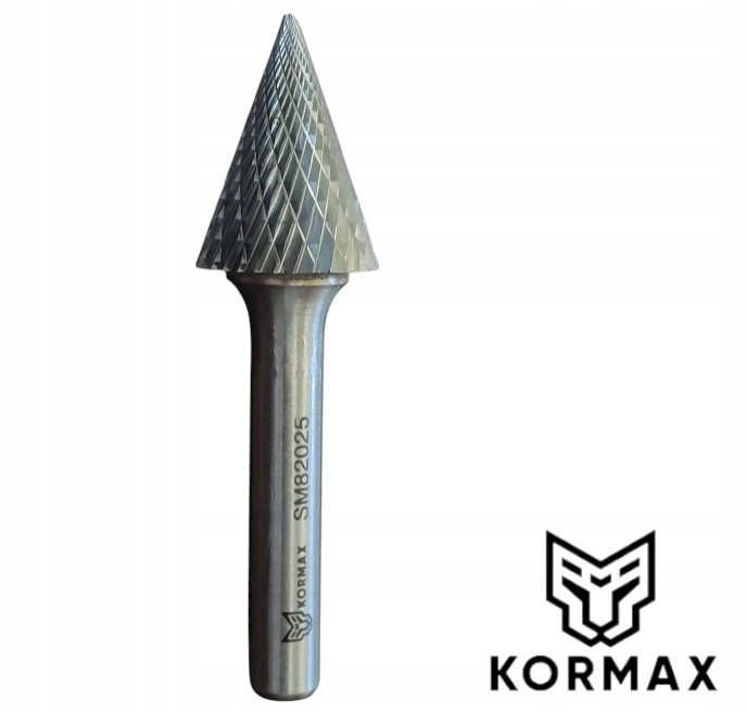 Fréza 20 mm kuželový rotační pilník M/skm 20x25x70 stopka 8 mm karbid Kormax