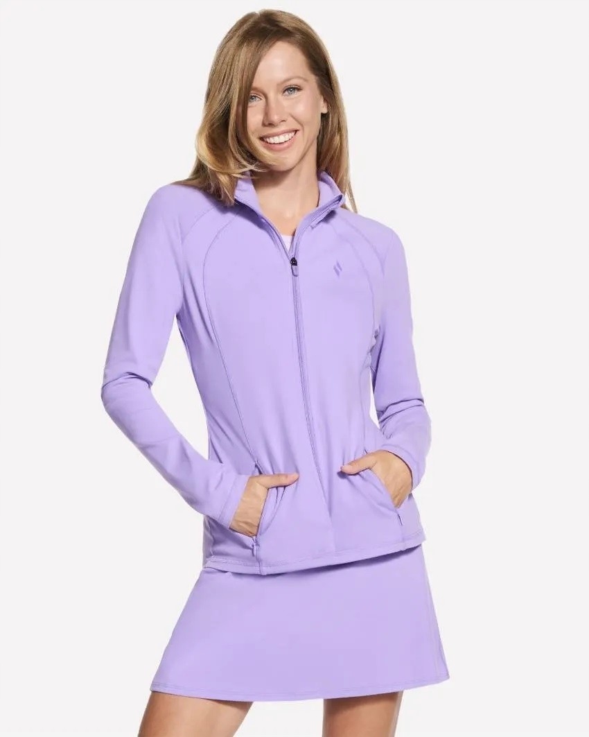 Mikina Skechers Go Walk Jacket fialová JA132 Prcl