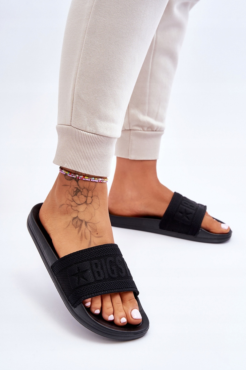 DAMSKIE MODNE KLAPKI BIG STAR LL274A158 CZARNE 38 Rozmiar 38