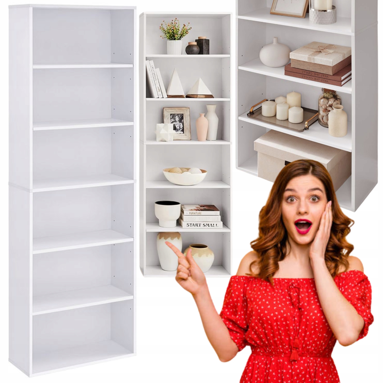 Regál Stojan na hračky Úzky Regál Rohový Voľne Stojaci Biely Loft