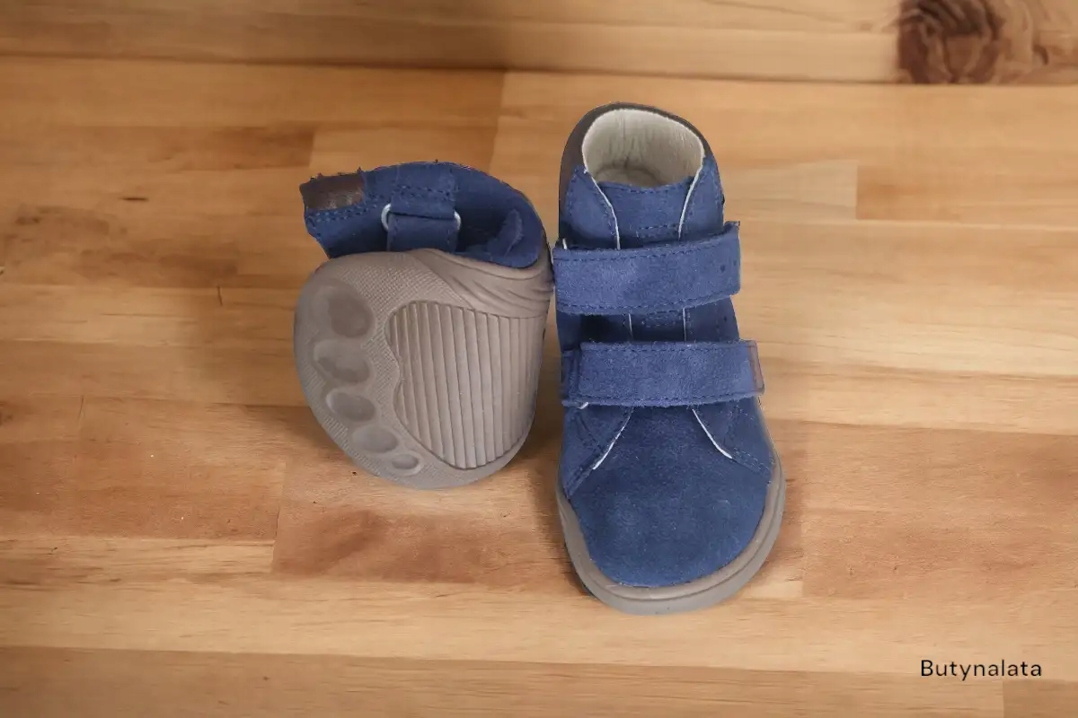 Bartek trzewiki 14043 skórzane buty dziecięce bez ocieplenia barefoot r. 28 Kolor niebieski