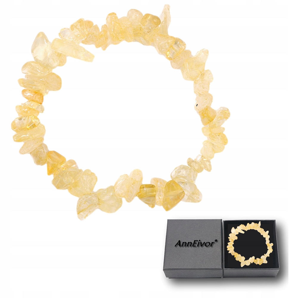 Unisex náramek Přírodní kámen Citron Korálky 5-8 mm nastavitelný