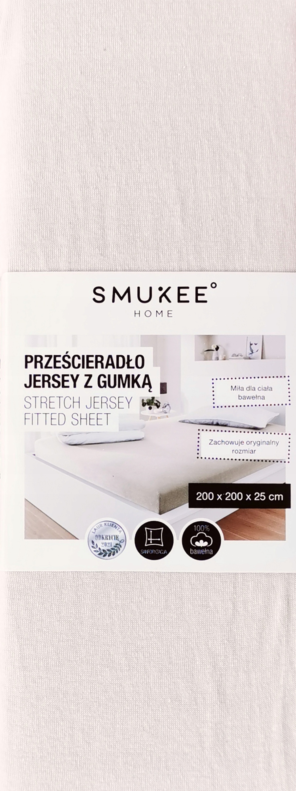 

Prześcieradło z gumką bawełniane jersey 200X200 e