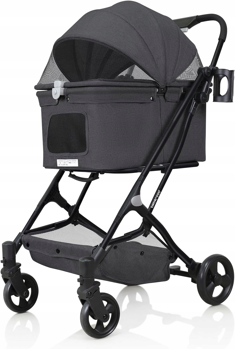 Levně Hundebuggy Skládací kočárek pro psy a kočky, černý, 4 15 kg