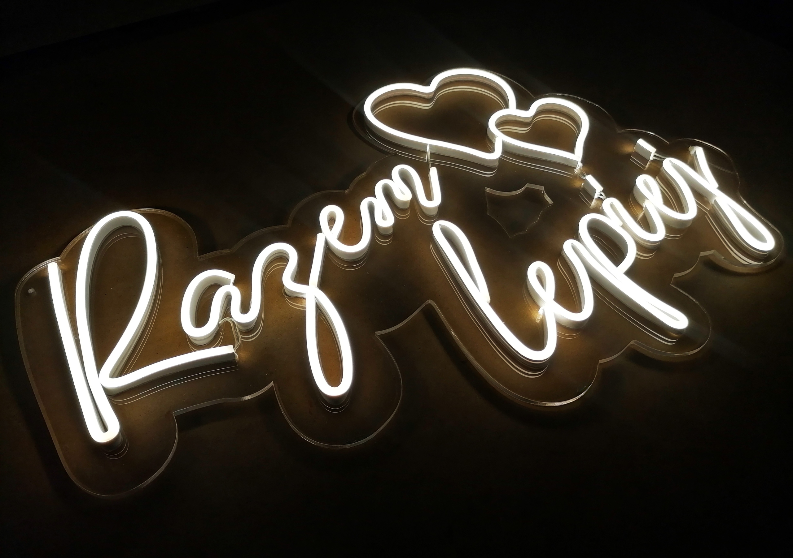 Neon LED Razem lepiej z sercem, ślub wesele dekoracja