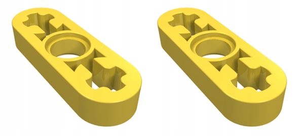 

Lego Technic 6632 Liftarm płaski 1x3 żółty 2 szt