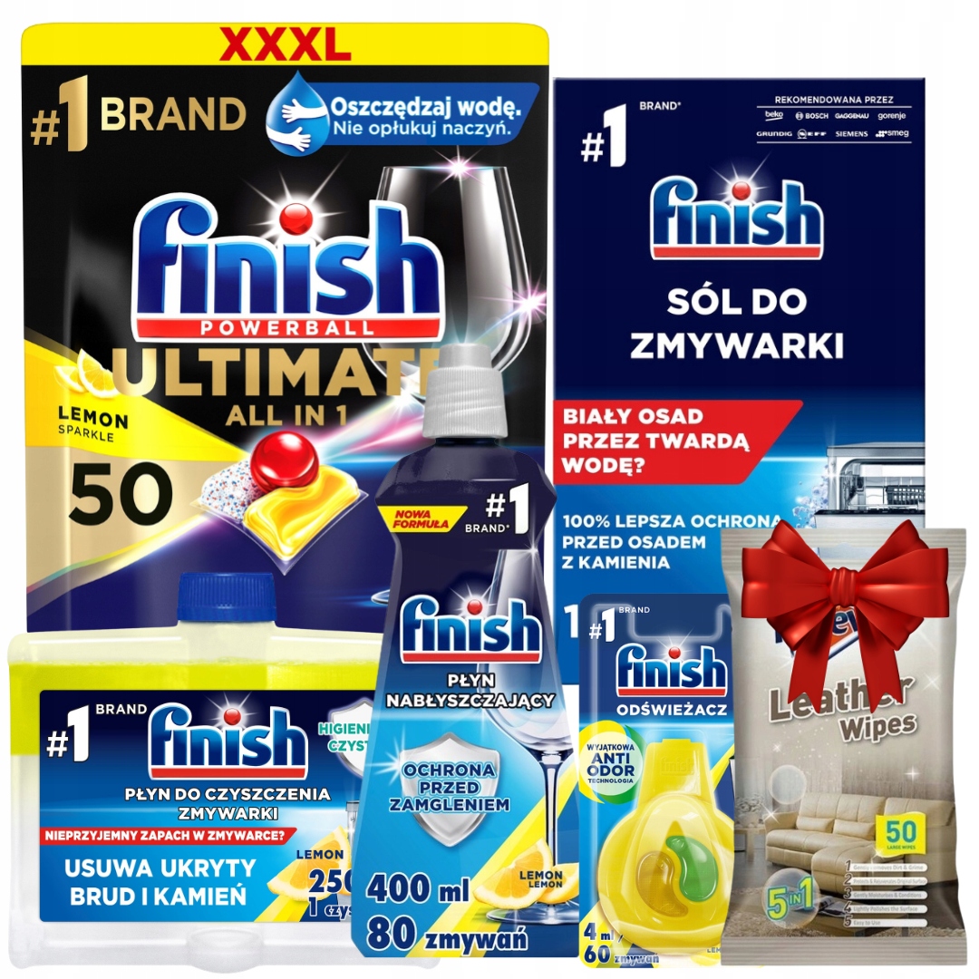 Finish Sada Sůl Leštidlo Kapsle Ultimate 50 ks XL 5 produktů