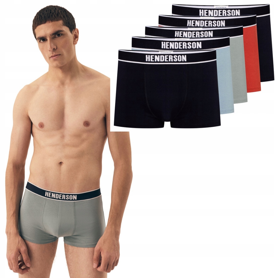 Bokserki męskie Henderson majtki szorty Soon 42694 5-pak r.L