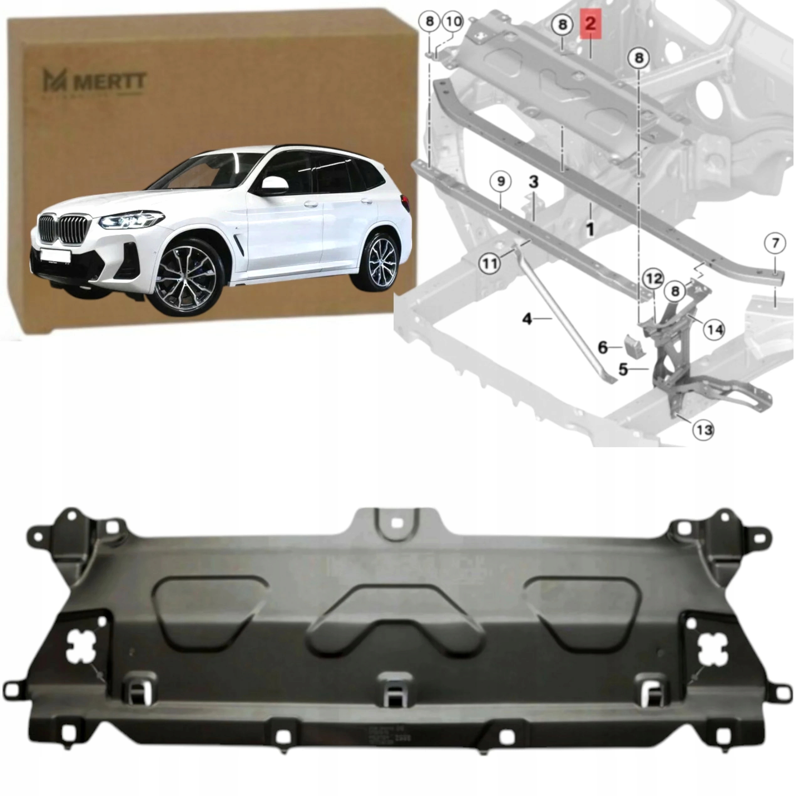 Čelní Výztuha Pás Přední Horní Přední plech kryt Bmw X3 G01 G02