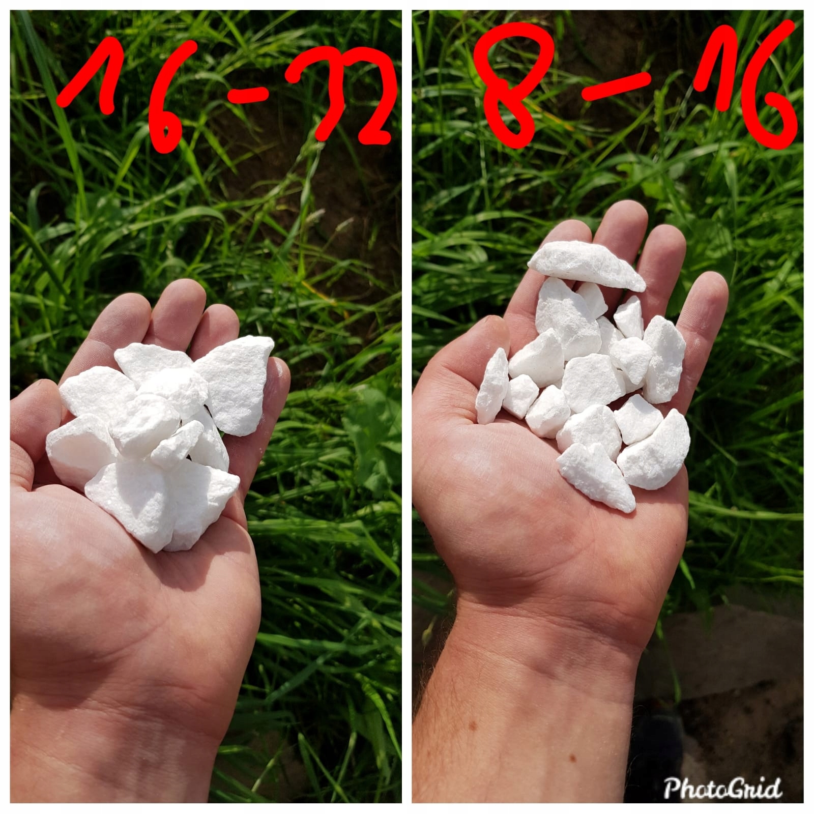 THASSOS GRYS 8-16mm 20kg ŚNIEŻNOBIAŁY BROKAT OGÓRD Waga 20 kg