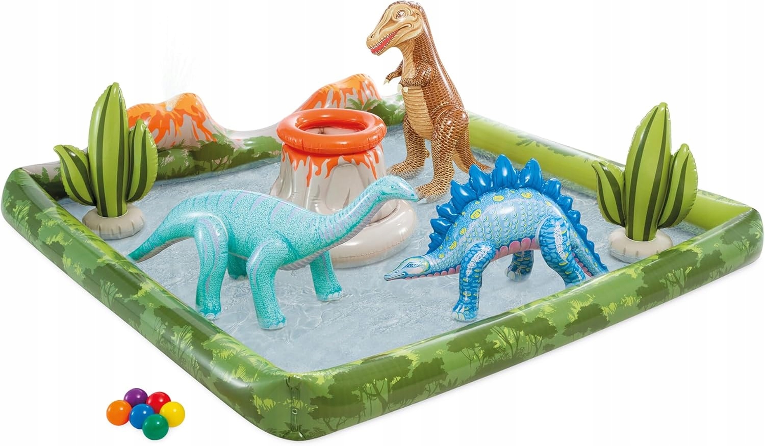 Intex Jurské Dobrodružství Hrací Centrum Nafukovací Dinosauři Postřikovač