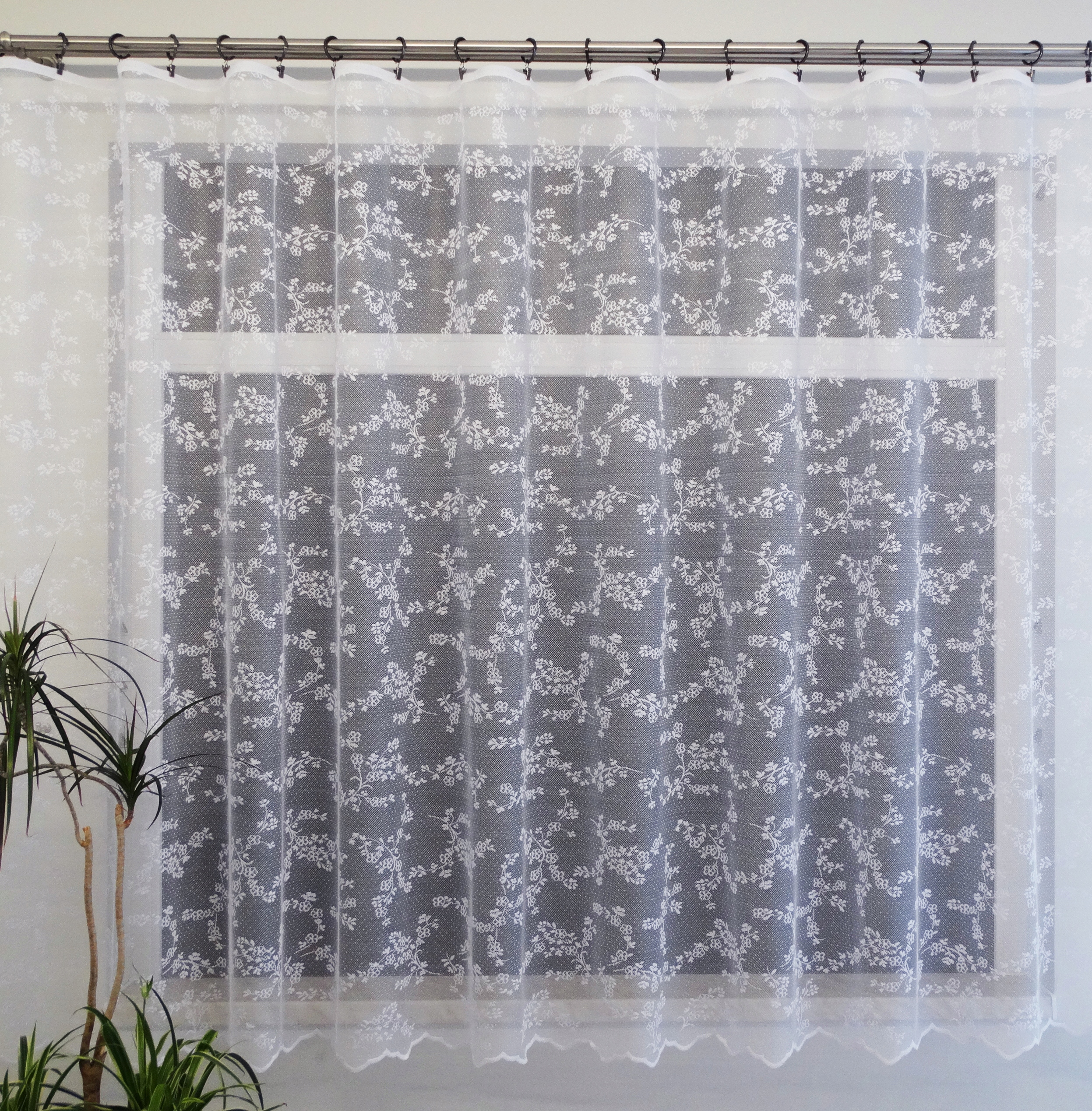 Mg Záclona žakár 2004 Bílá 430x110 got s páskou K