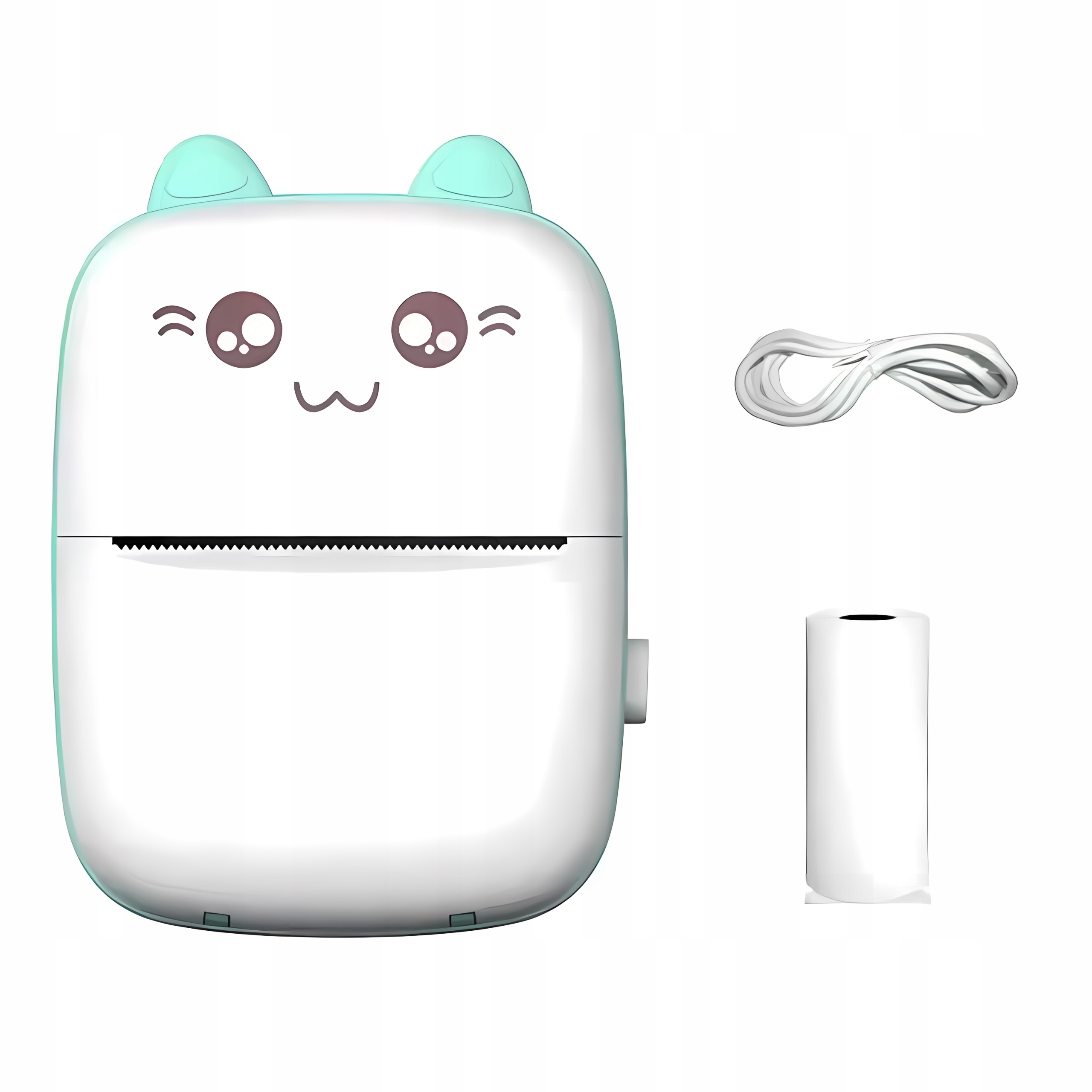 DRUKUŚ MINI DRUKARKA TERMICZNA NIEBIESKA PRZENOŚNA DO ZDJĘĆ Producent bez marki