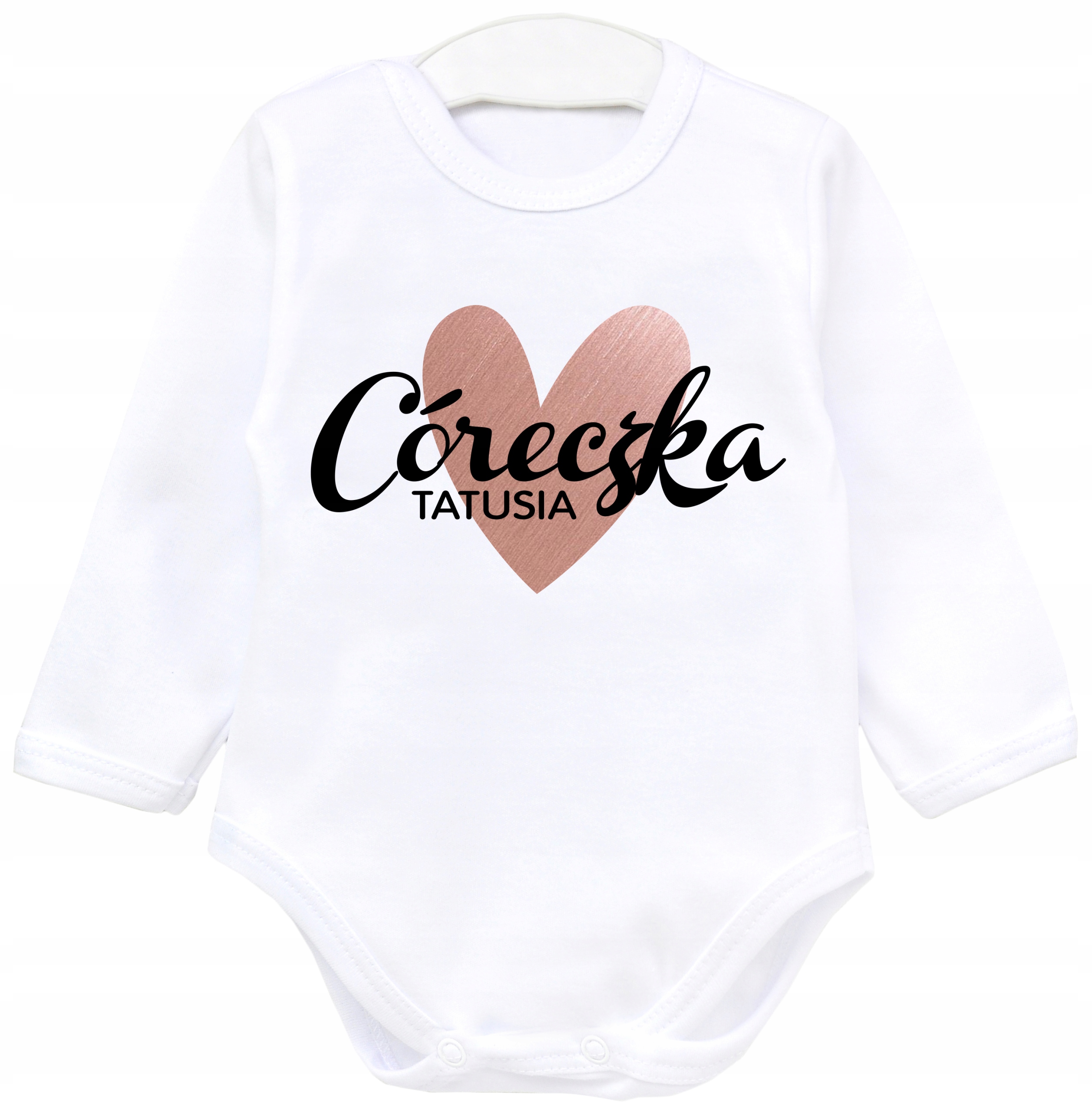 Body z nadrukiem Córeczka tatusia różowe złoto 74