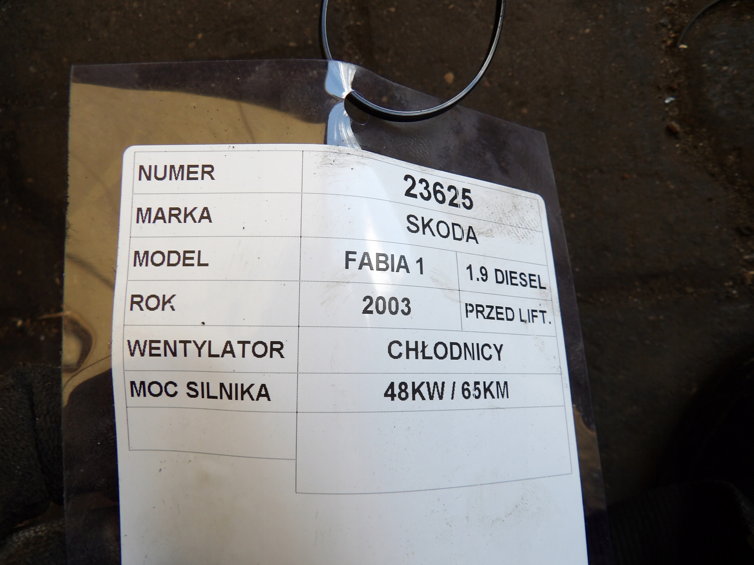 Skoda Fabia e Ventola radiatore 1,9D