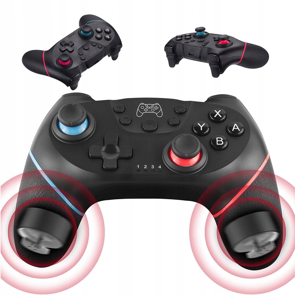 Bezprzewodowy Kontroler Gier Switch Pro Z Bluetooth Gamepad Czarny 550MAH