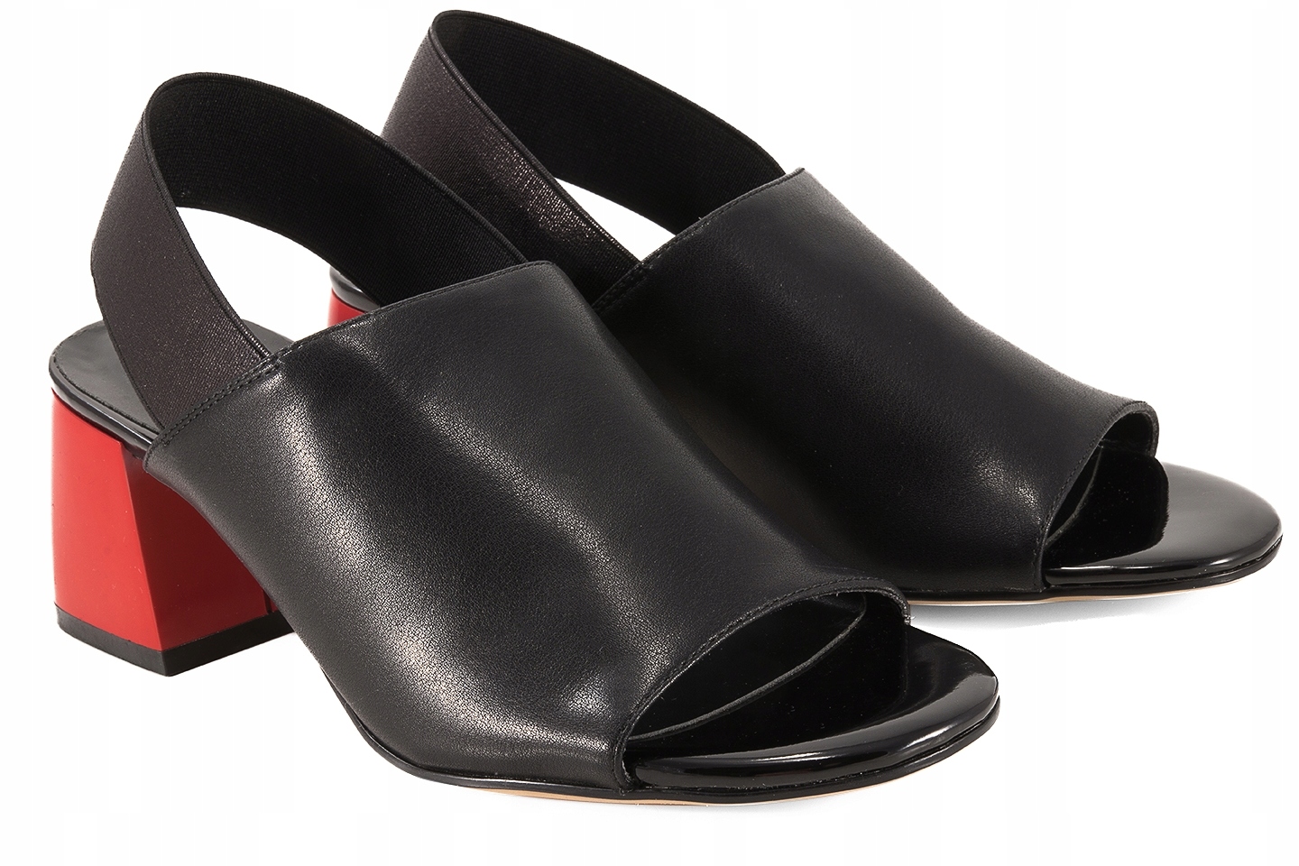 Filippo DS3729 Dámské Kožené Sandály Na Podpatku, černé 37, černá