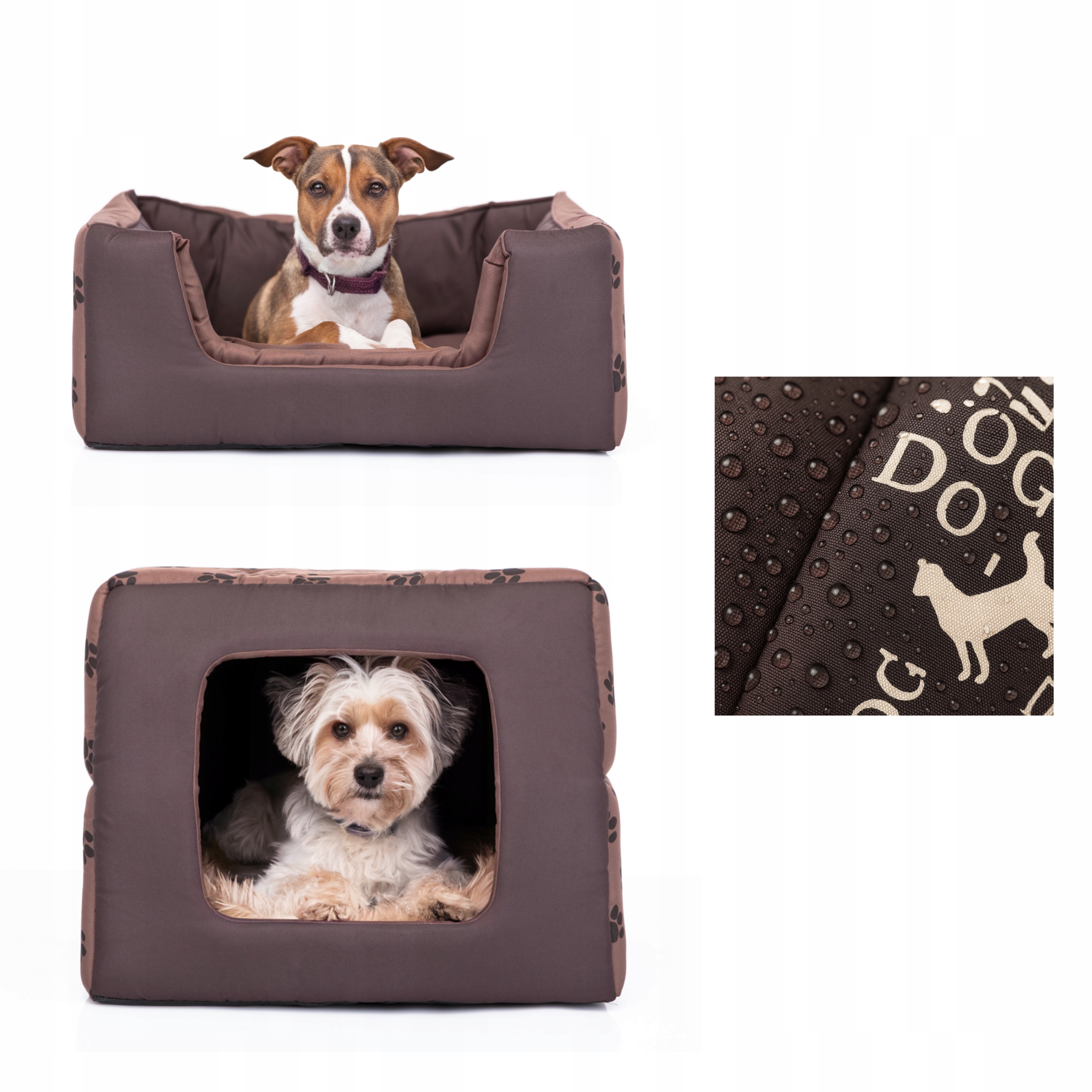 Pelíšek a bouda v jednom, 2v1 Pohovka Kotec Skládací postel pro psa 55x55 cm