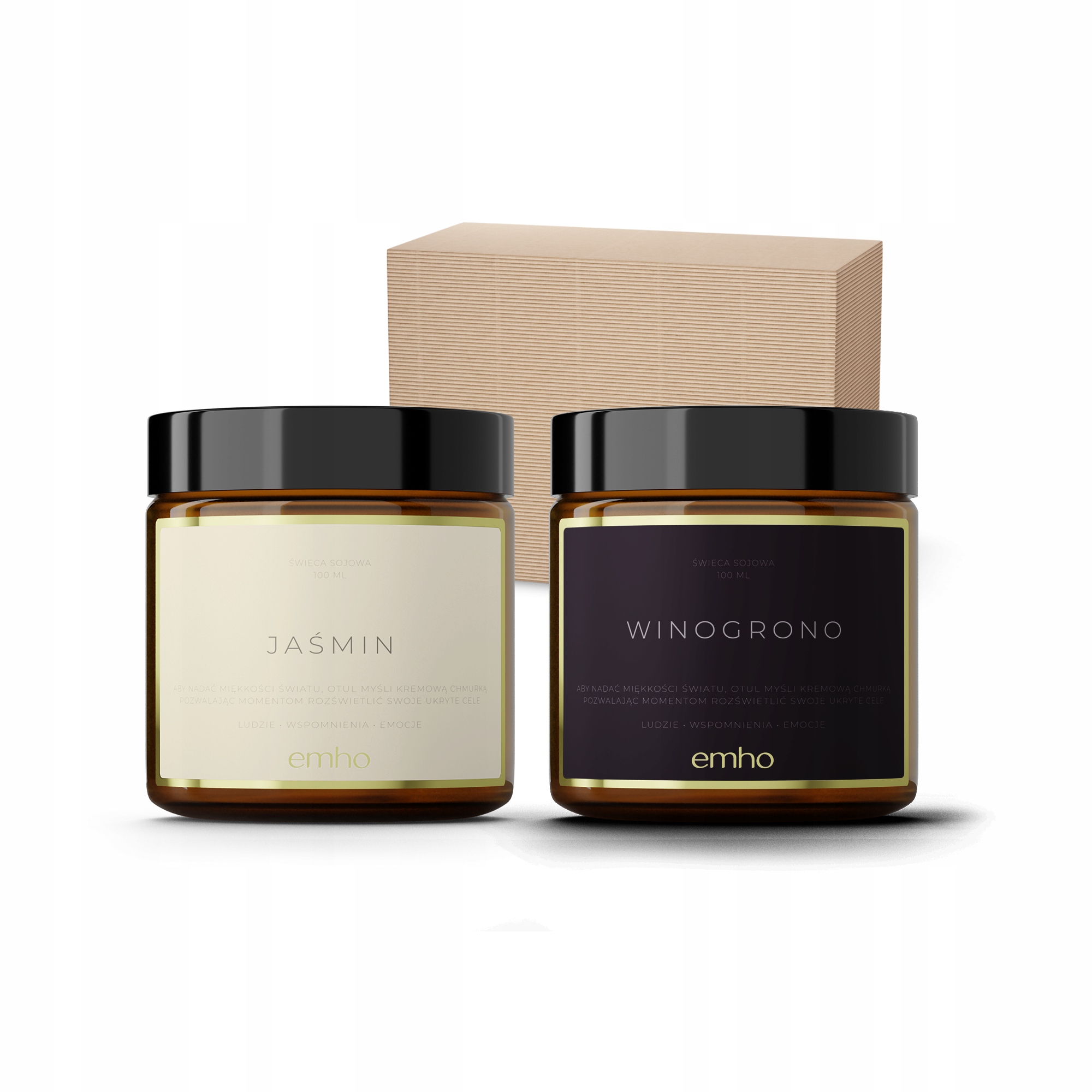 Dárková sada Sójové svíčky Jaśmin+winogrono