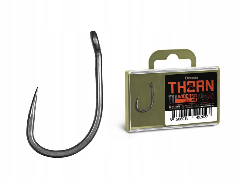 Haczyki Bezzadziorowe rozm. 8 Thorn Wider BarbLESS 11x