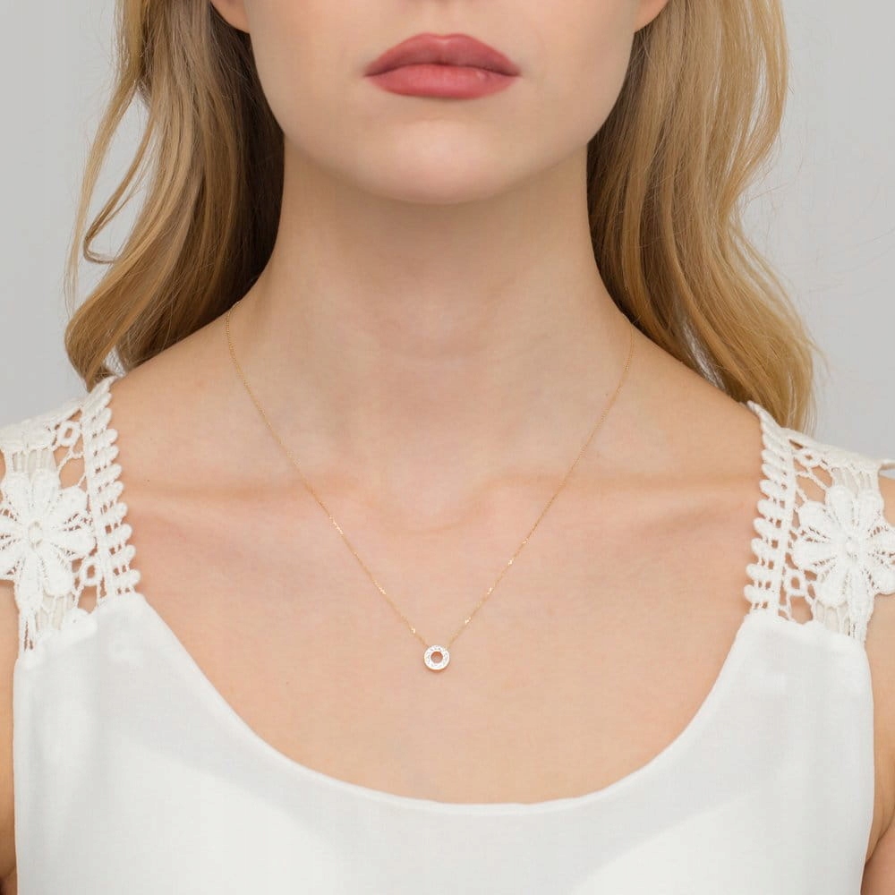 ZŁOTA CELEBRYTKA Z BRYLANTEM pr. 585 Kolekcja 24 Karaty