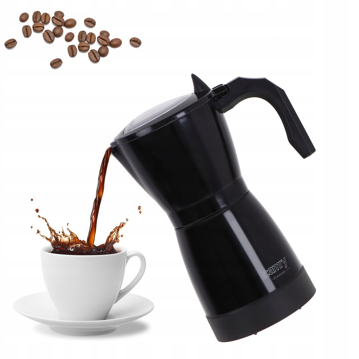 Kávovar Elektrický Moka Na 6 Šálků 300 ml Černý 480 W
