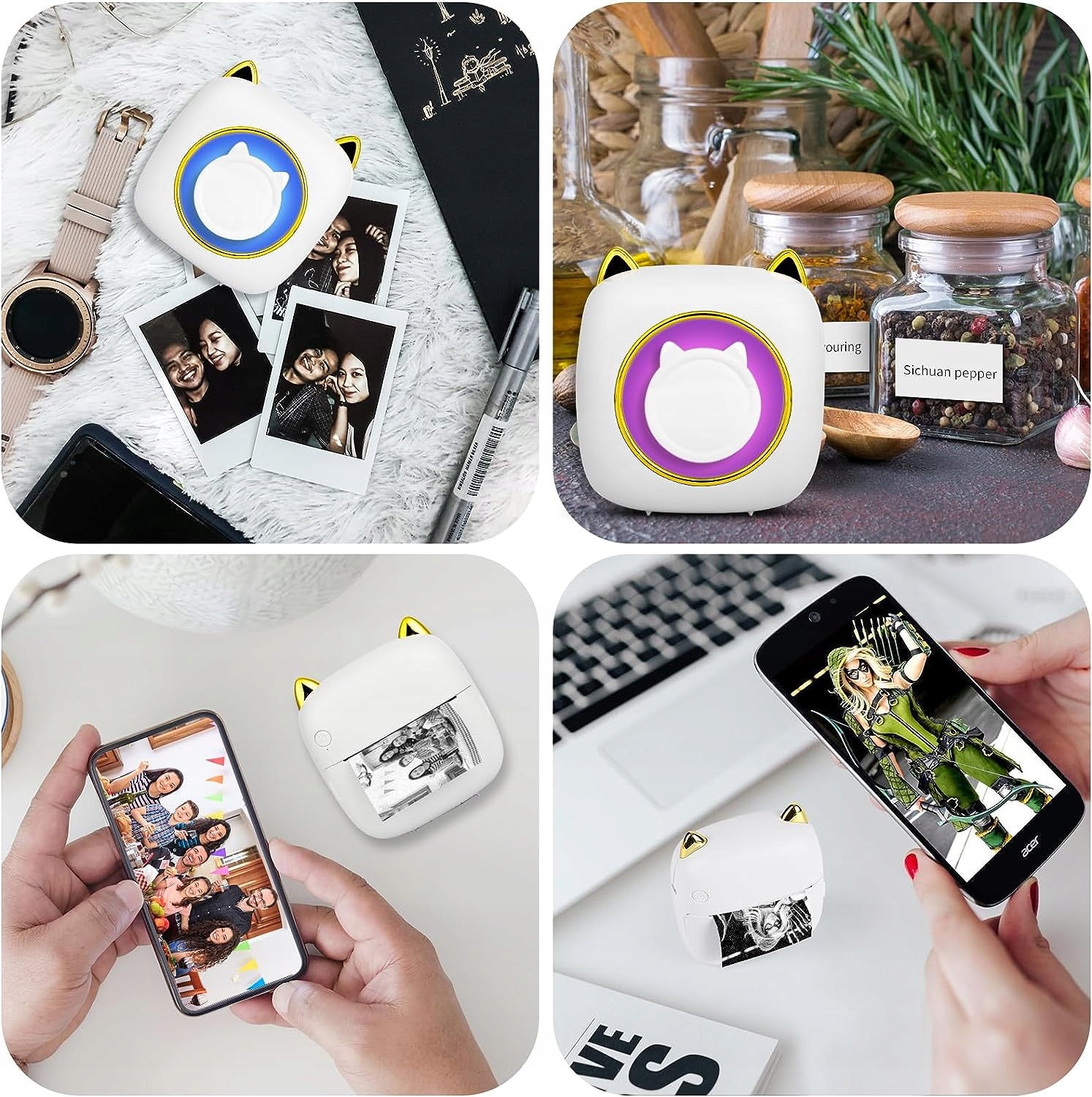 DRUKARKA DO TELEFONU TERMICZNA BLUETOOTH 7 col + WKŁADY Model ermiczna Etykiet