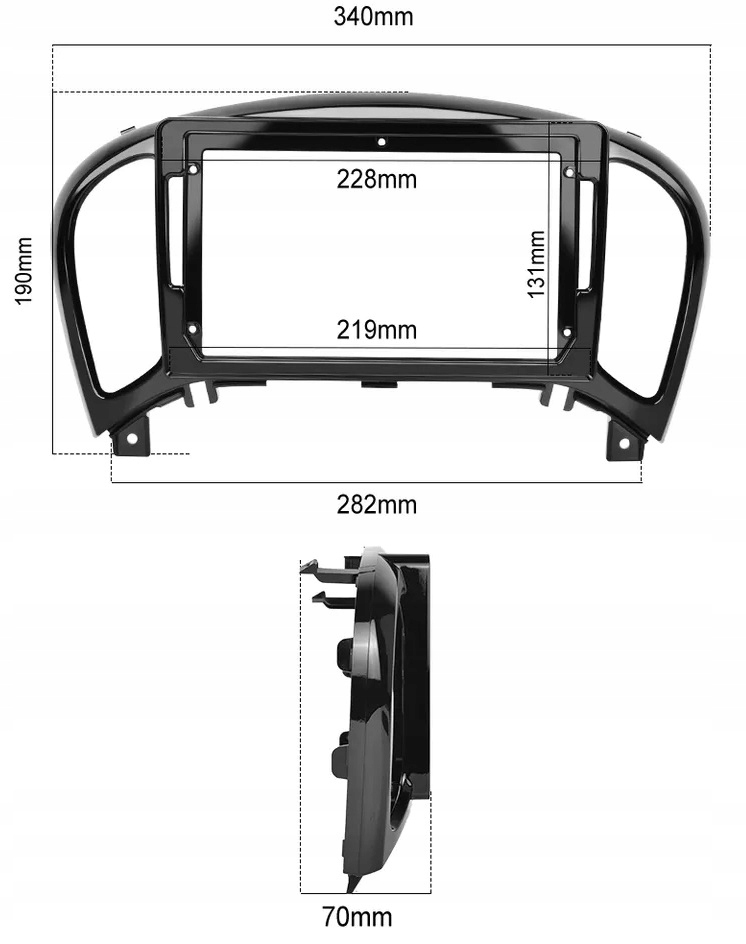 RAMKA DO RADIA NISSAN JUKE 2010-2019 9 CALI Kod producenta RAM-40.141