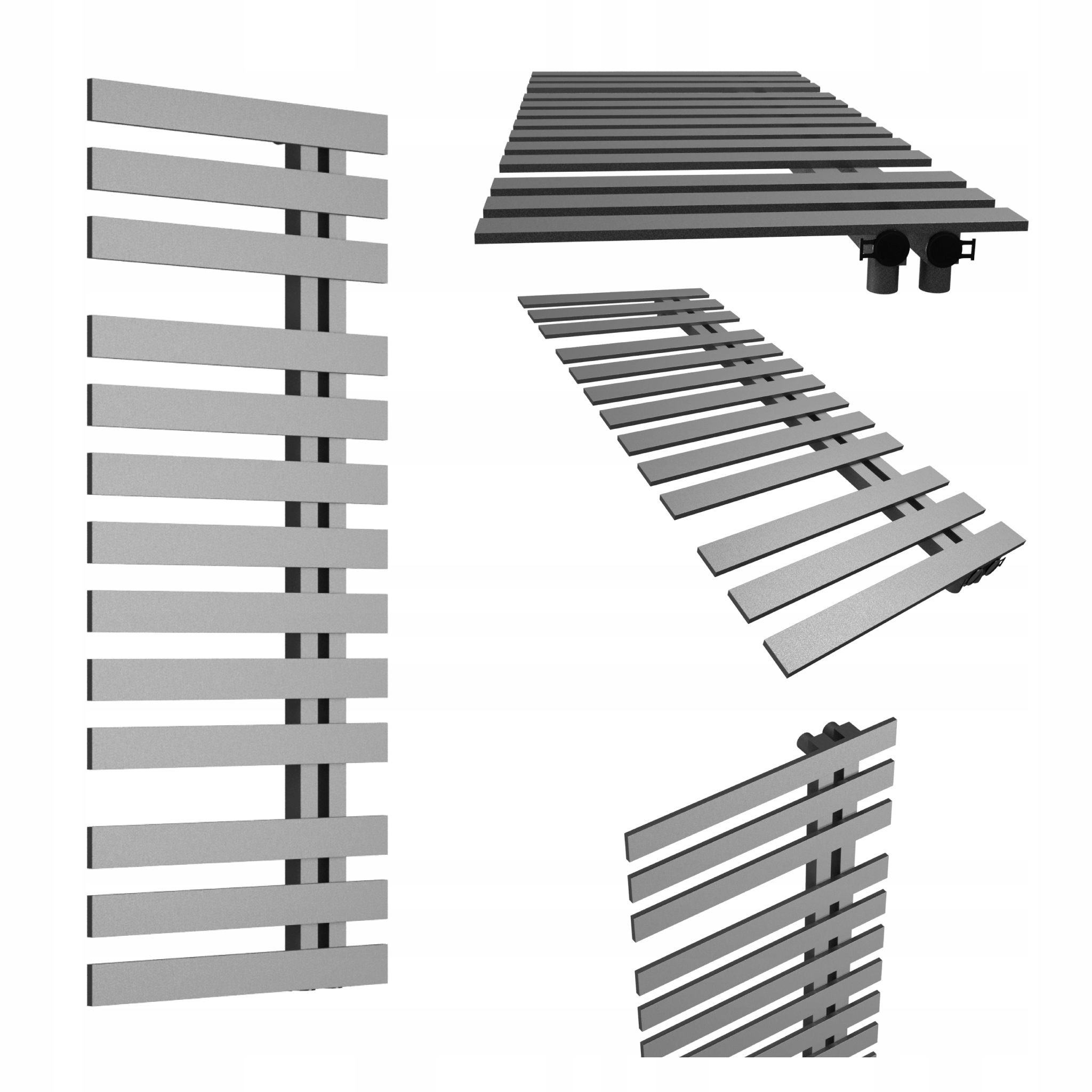 Dekorativní radiátor Fantom Pravý 1230x500 Antracit