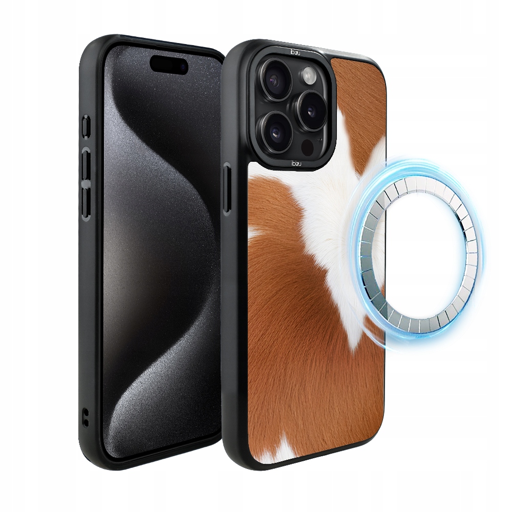 Pouzdro pro iPhone 15 Pro Ibizu DropGuard Matt s MagSafe, Alpská kráva