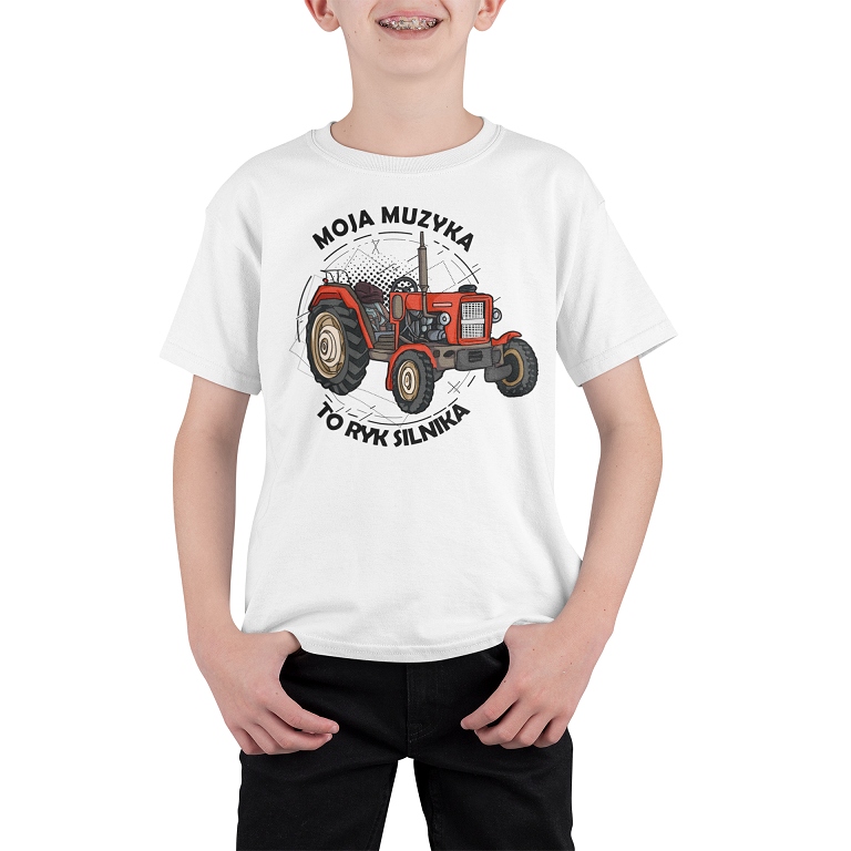 

T-shirt Koszulka Juniorska Ciekawy Ciągnik
