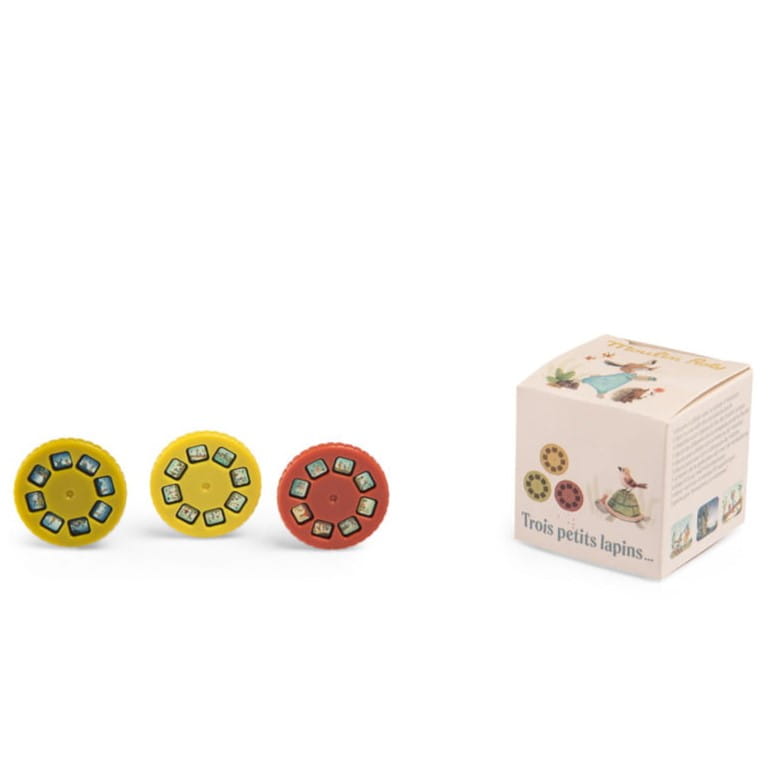 MOULIN ROTY Wymienne bajki krążki do projektorów TRZY MAŁE KRÓLICZKI