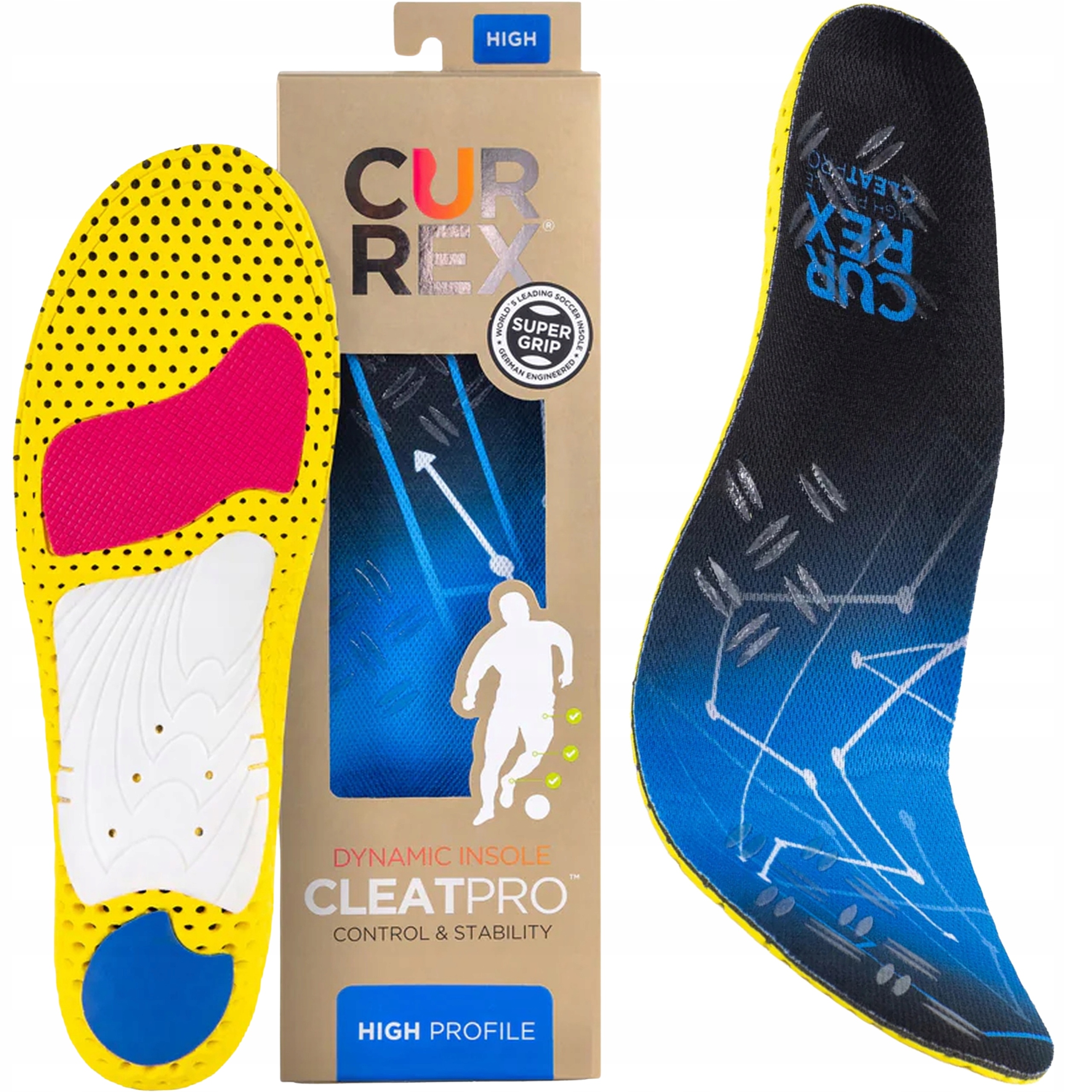 Wkładki do Butów Piłkarskich Amortyzujące Piankowe Currex Cleat Pro High Xs