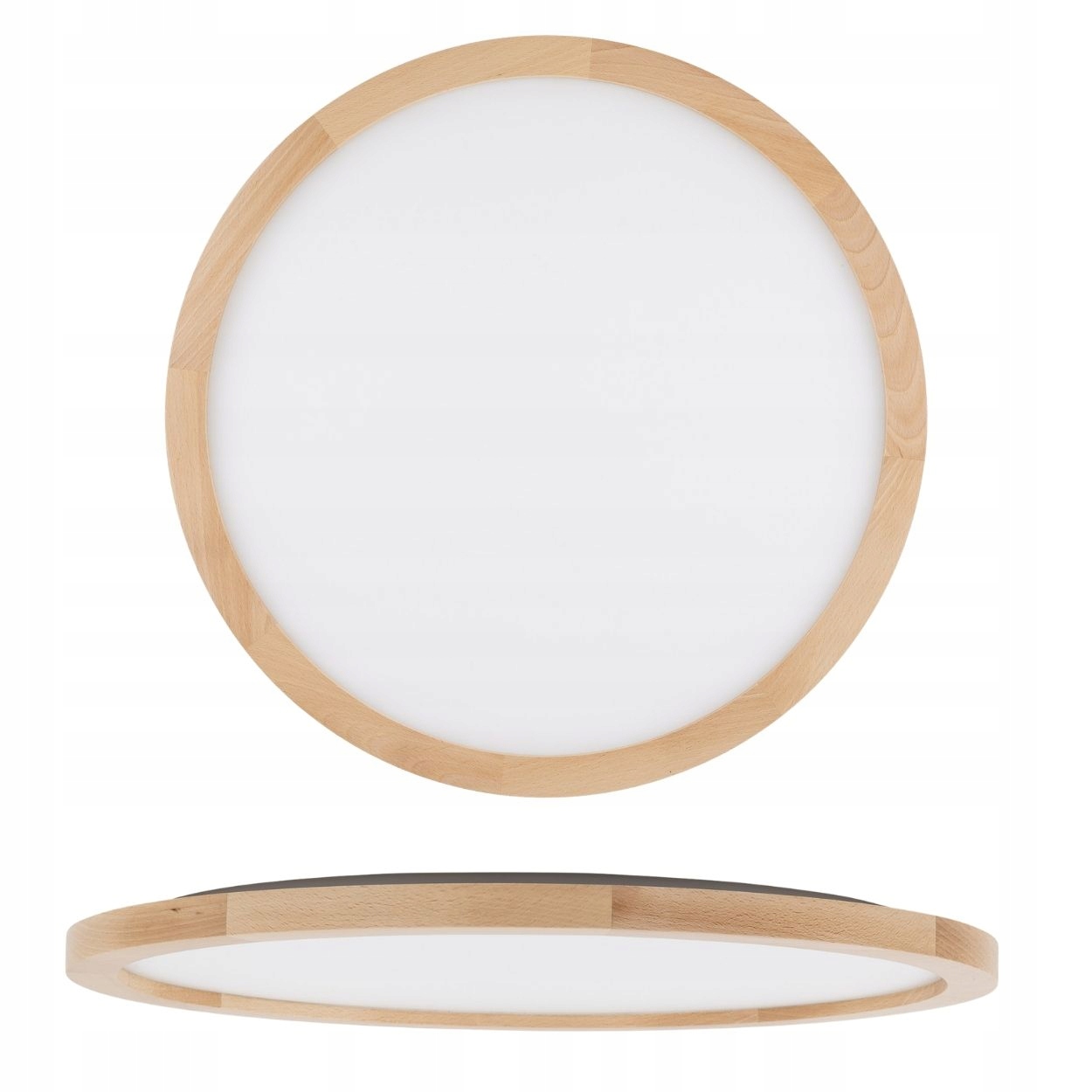 Stropné Svietidlo Led 45W drevený bukový rám 52,5 cm minimalistická lampa