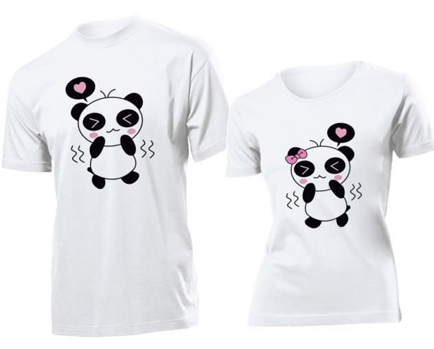 

Koszulki dla par Zakochane Pandy XXL