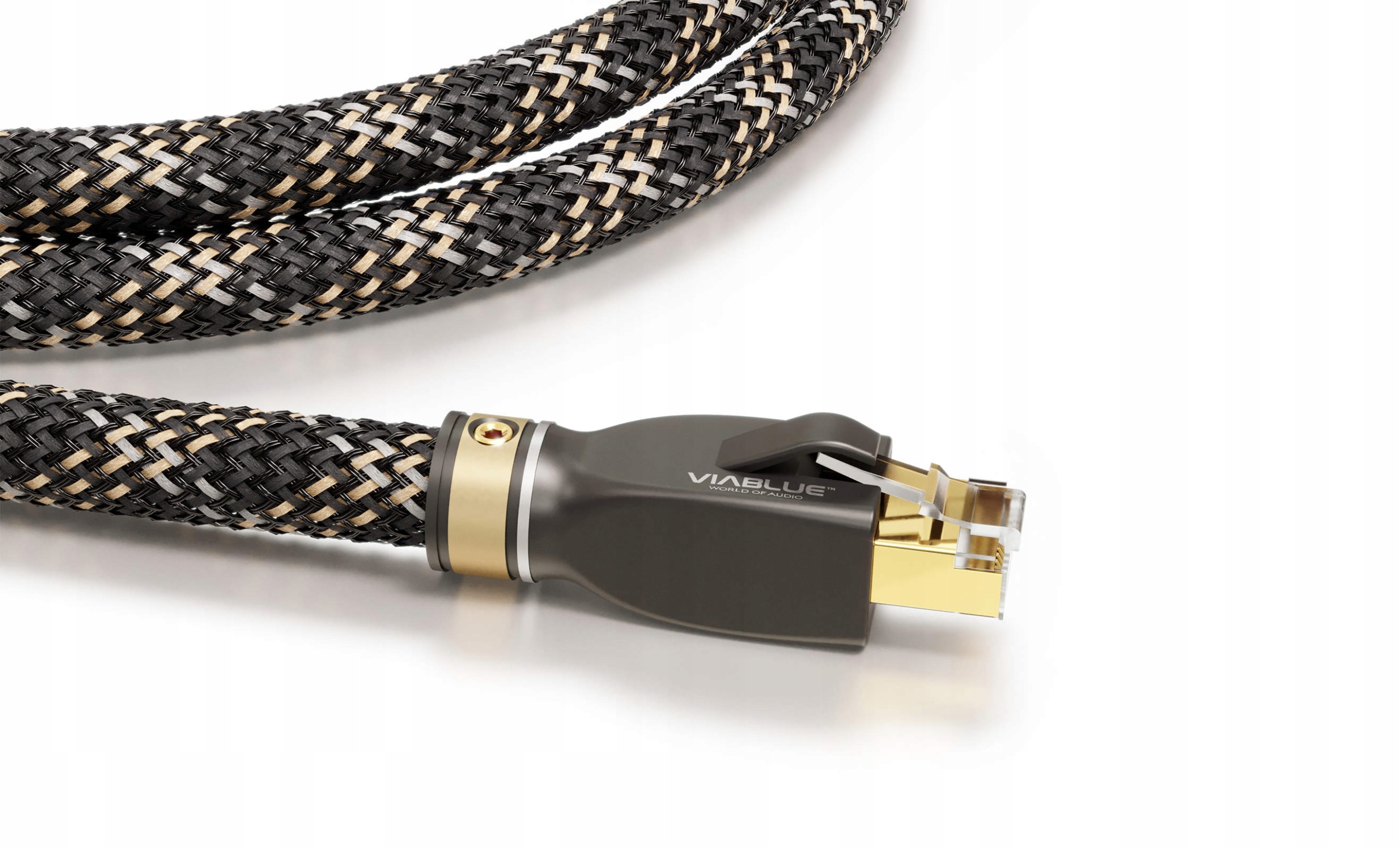 ViaBlue EP-7 Silver RJ-45 CAT6A Ethernet/LAN cable 0.5m